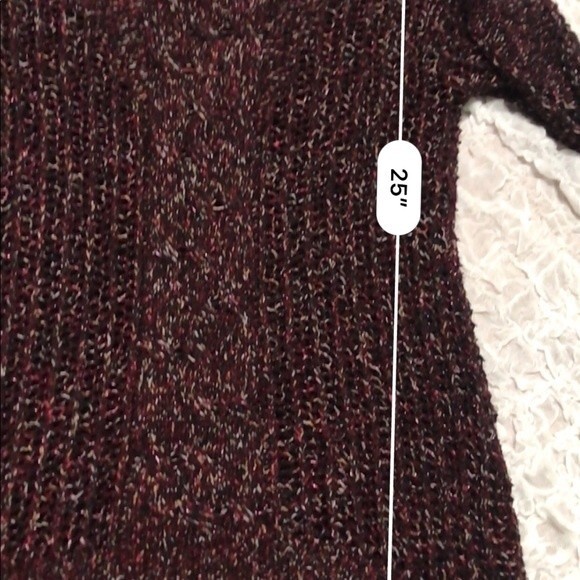 American Rag burgundy sweater long sleeve knit sweater relax fit size S - Picture 6 of 8
